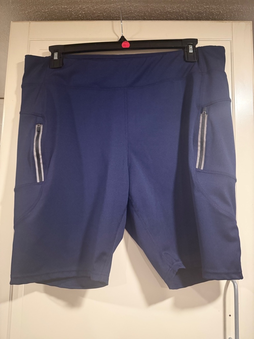 RAG Athletic Zip-Pocket Shorts in Navy Blue size 3X 5:5